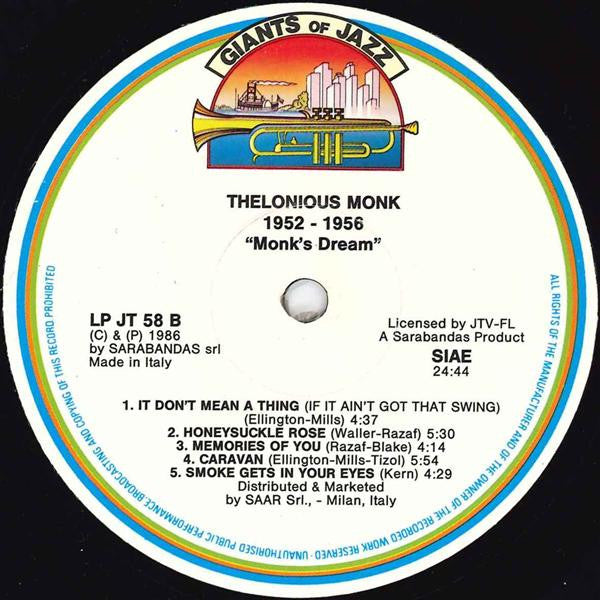 Thelonious Monk ~ Monk's Dream (Vinyl) - Djungel & Jazz