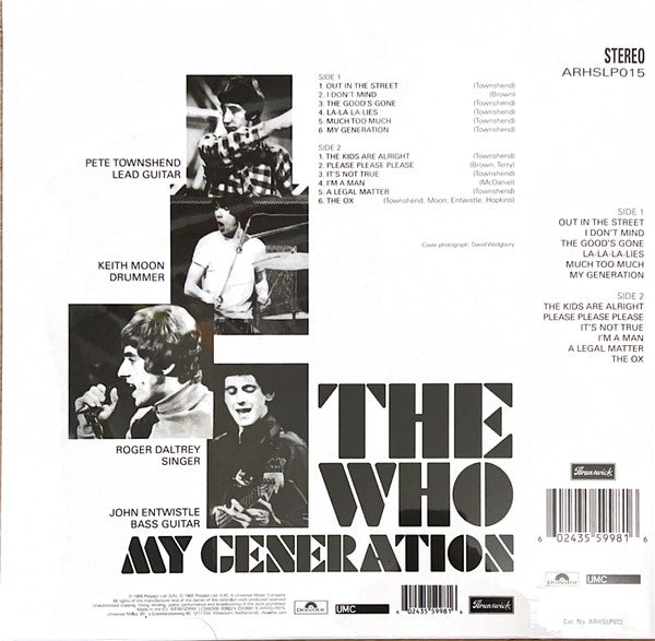 The Who ~ My Generation (Vinyl) - Djungel & Jazz