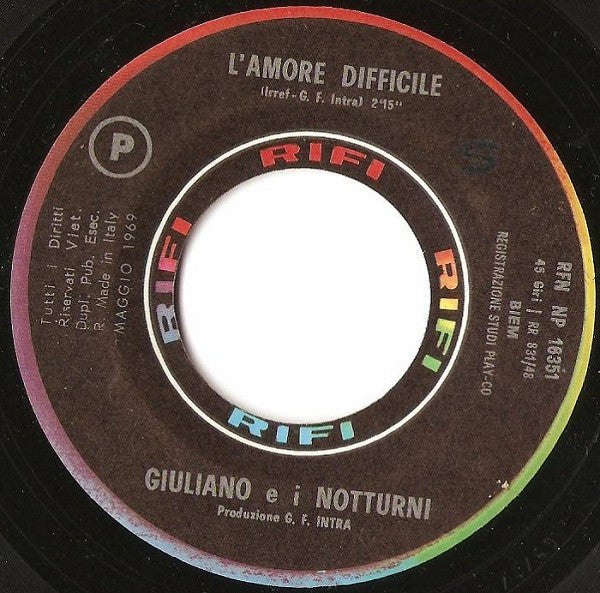 Giuliano E I Notturni ~ Ragazzina Ragazzina = Mendocino (Vinyl) - Djungel & Jazz