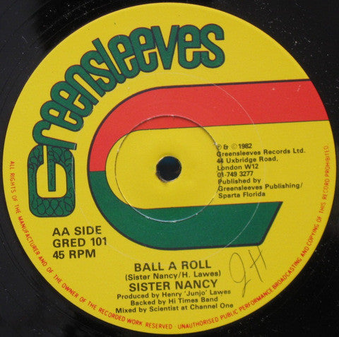Lady Ann / Sister Nancy : Lady Anne You're Sweet / Ball A Roll (12", Single)