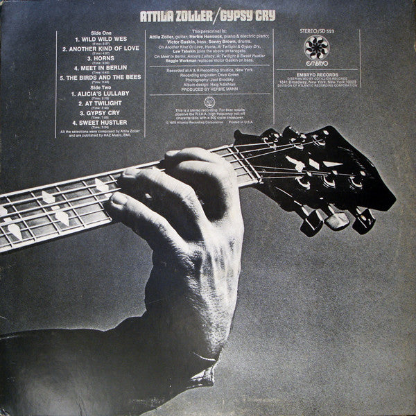 Attila Zoller ~ Gypsy Cry (Vinyl) - Djungel & Jazz