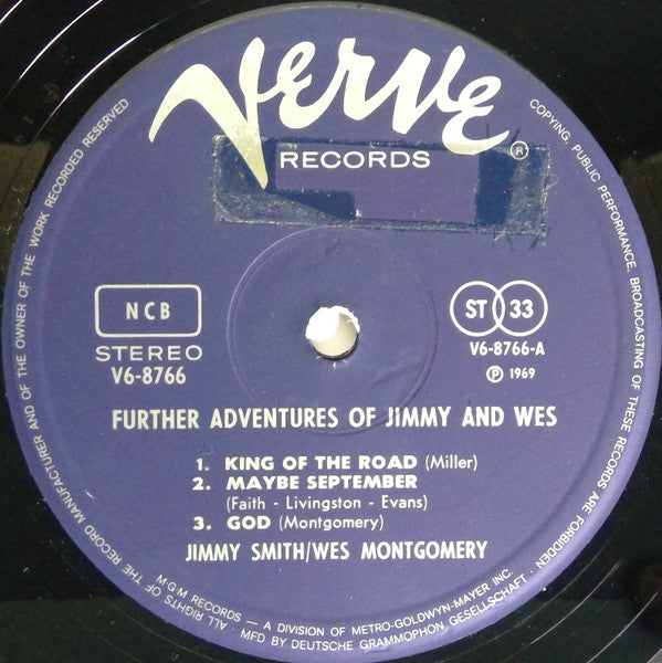 Jimmy Smith And Wes Montgomery ~ Further Adventures Of Jimmy And Wes (Vinyl) - Djungel & Jazz