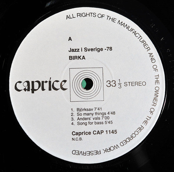 Birka ~ Birka (Vinyl) - Djungel & Jazz