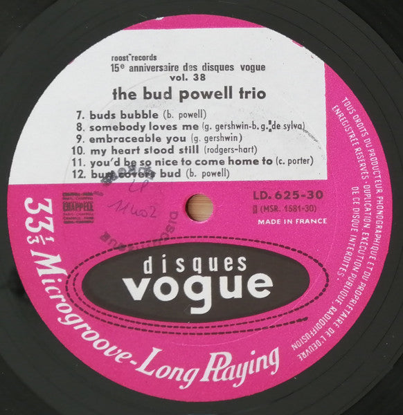 Bud Powell ~ "The" Trio (Vinyl) - Djungel & Jazz