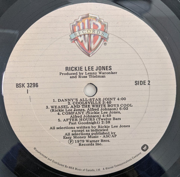 Rickie Lee Jones ~ Rickie Lee Jones (Vinyl) - Djungel & Jazz