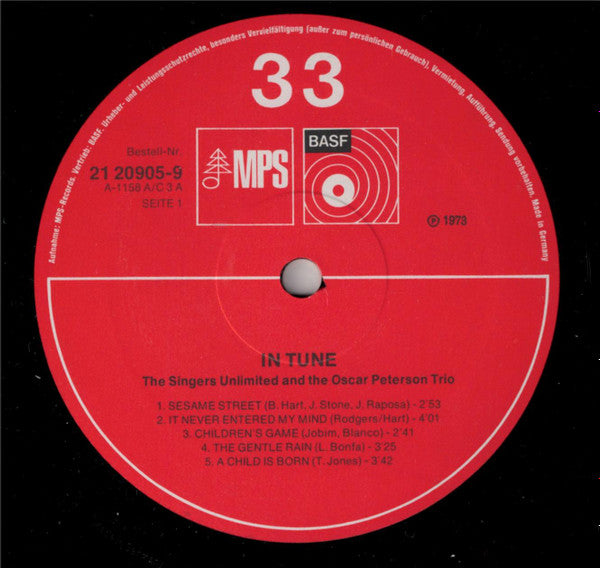The Oscar Peterson Trio + The Singers Unlimited ~ In Tune (Vinyl) - Djungel & Jazz