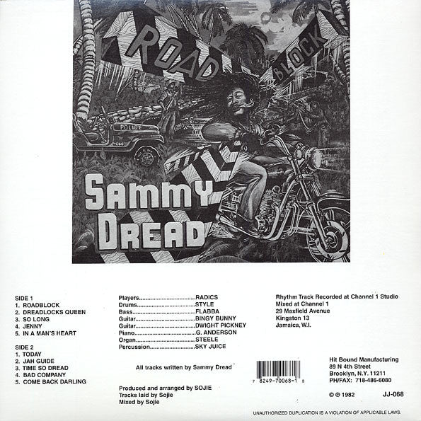 Sammy Dread : Road Block (LP, Album, RP)
