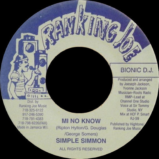 Simple Simon : Mi No Know (7")