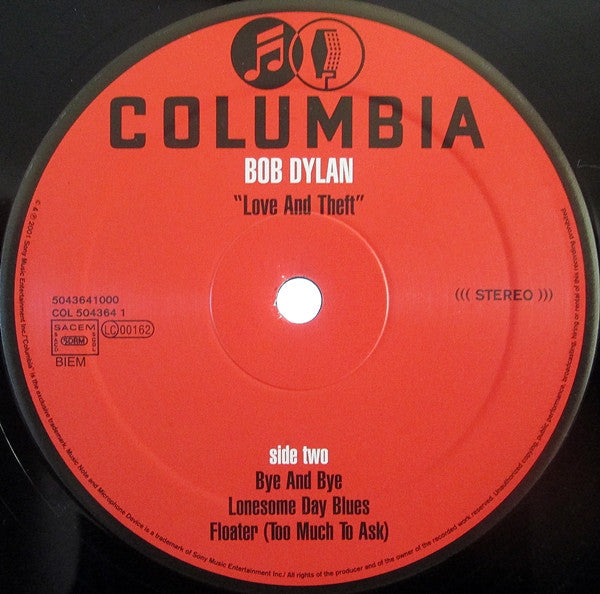 Bob Dylan ~ "Love And Theft" (Vinyl) - Djungel & Jazz