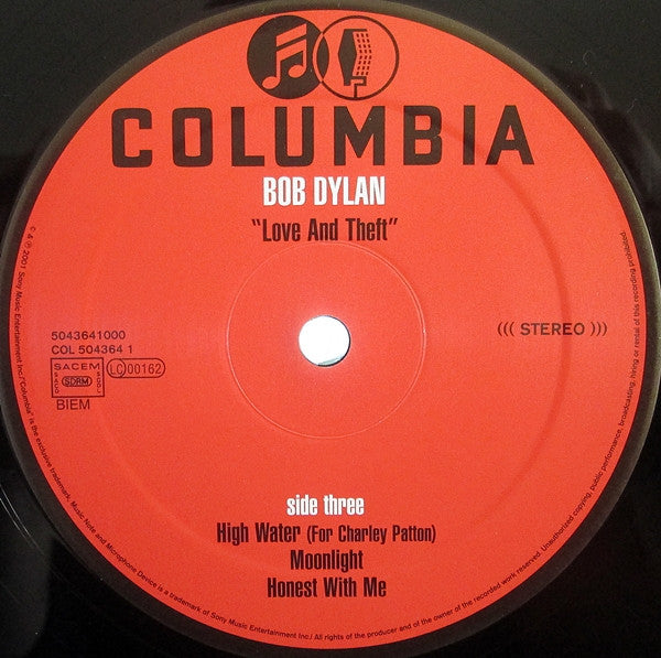 Bob Dylan ~ "Love And Theft" (Vinyl) - Djungel & Jazz