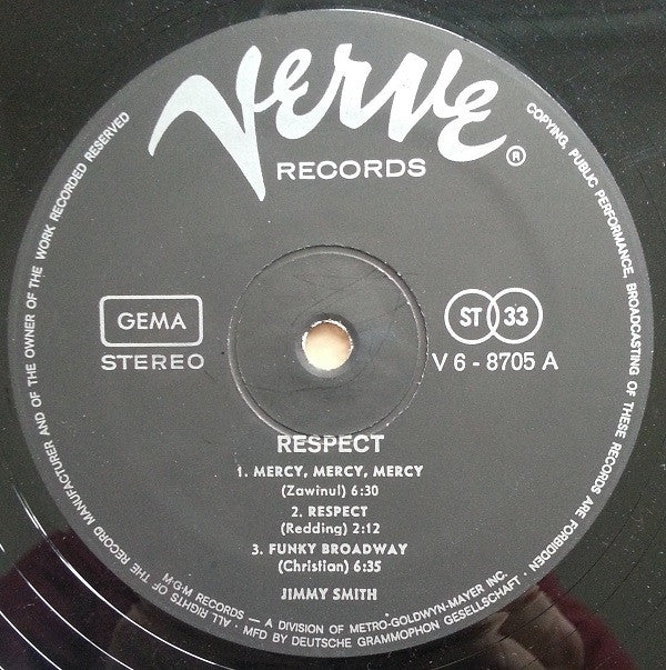 Jimmy Smith ~ Respect (Vinyl) - Djungel & Jazz