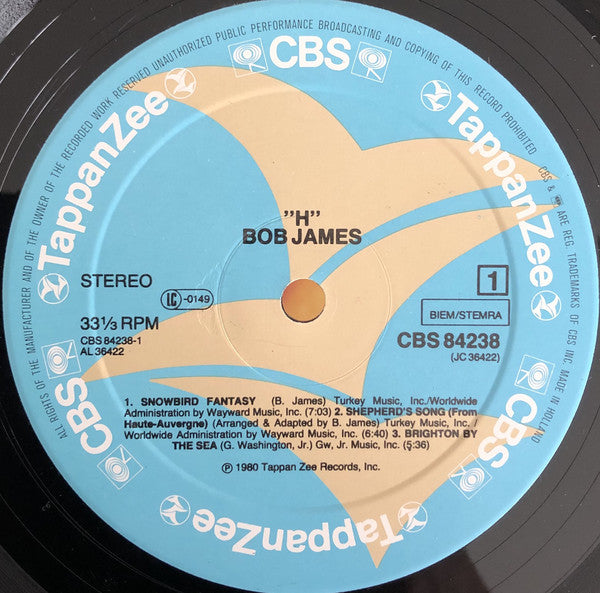 Bob James ~ H (Vinyl) - Djungel & Jazz
