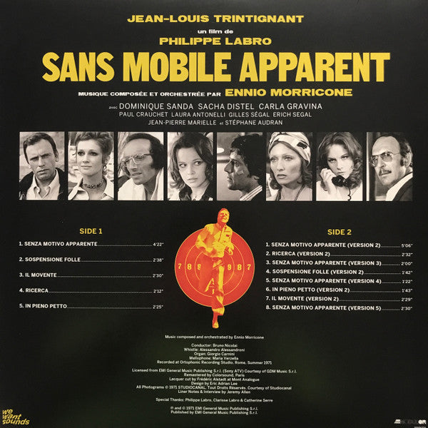 Ennio Morricone ~ Sans Mobile Apparent (Bande Originale du Film) (Vinyl) - Djungel & Jazz
