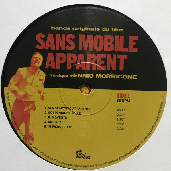 Ennio Morricone ~ Sans Mobile Apparent (Bande Originale du Film) (Vinyl) - Djungel & Jazz