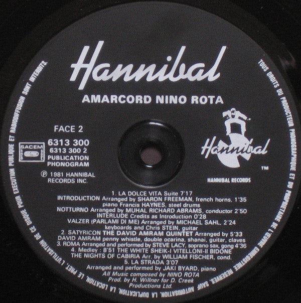 Various ~ Amarcord Nino Rota (Vinyl) - Djungel & Jazz