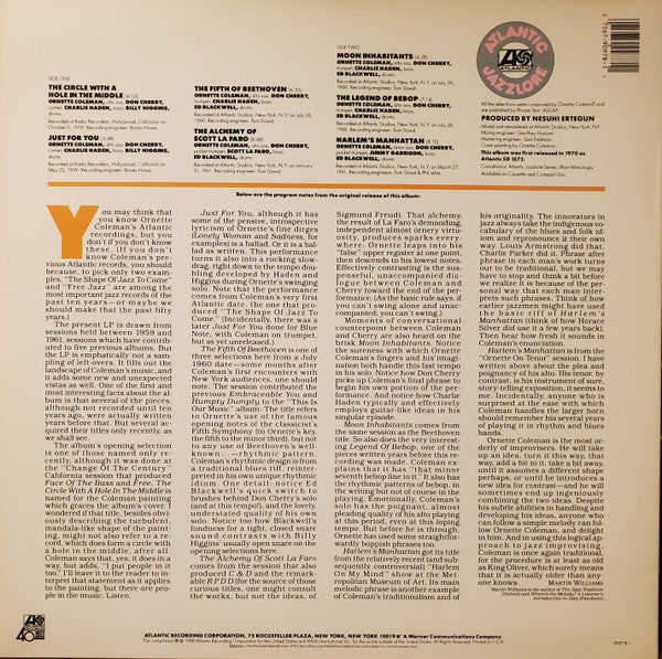 Ornette Coleman ~ The Art Of The Improvisers (Vinyl) - Djungel & Jazz