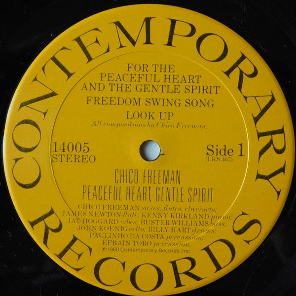 Chico Freeman ~ Peaceful Heart, Gentle Spirit (Vinyl) - Djungel & Jazz