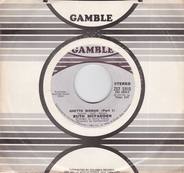 Ruth McFadden ~ Ghetto Woman (Vinyl) - Djungel & Jazz