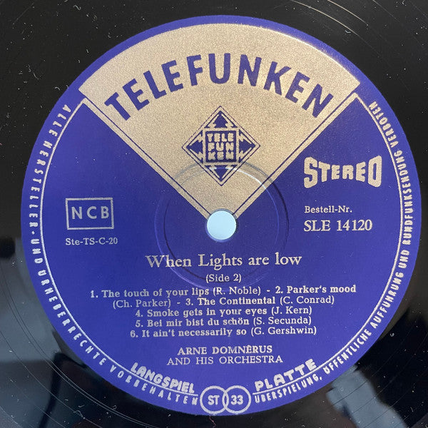 Arne Domnérus Orkester ~ When Lights Are Low (Vinyl) - Djungel & Jazz