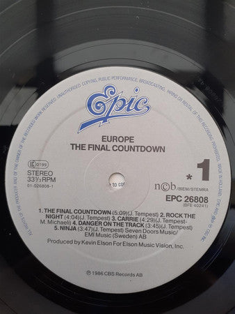 Europe ~ The Final Countdown (Vinyl) - Djungel & Jazz