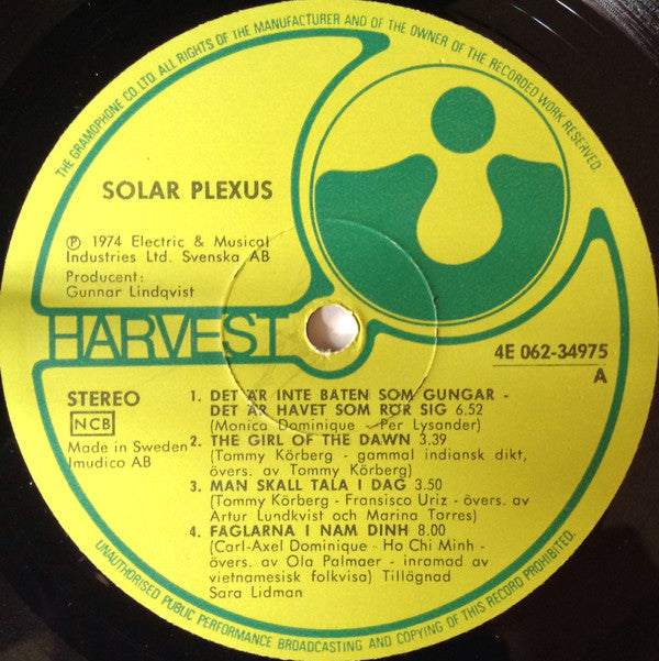 Solar Plexus (9) : Det Är Inte Båten Som Gungar - Det Är Havet Som Rör Sig (LP, Album)