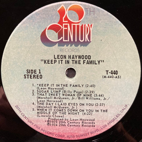 Leon Haywood ~ Keep It In The Family (Vinyl) - Djungel & Jazz