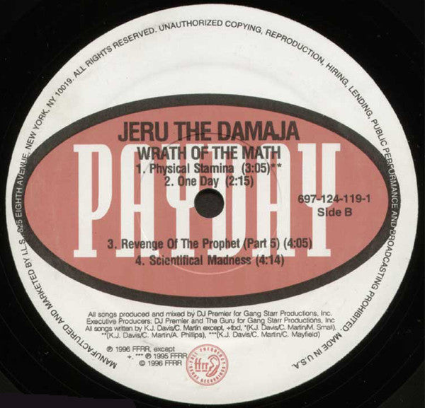 Jeru The Damaja ~ Wrath Of The Math (Vinyl) - Djungel & Jazz
