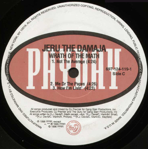 Jeru The Damaja ~ Wrath Of The Math (Vinyl) - Djungel & Jazz
