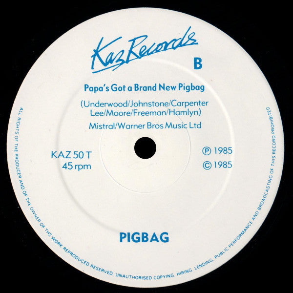 The Silent Underdog / Pigbag : Papa's Got A Brand New Pigbag (12")