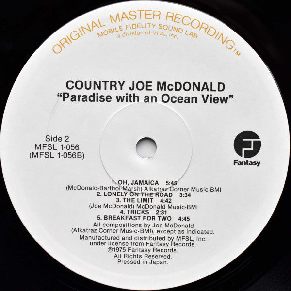 Country Joe McDonald ~ Paradise With An Ocean View (Vinyl) - Djungel & Jazz