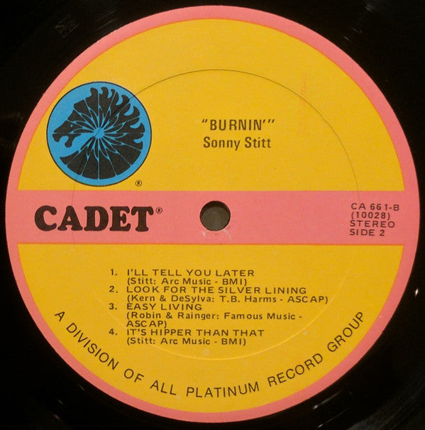 Sonny Stitt : Burnin' (LP, Album, RE)