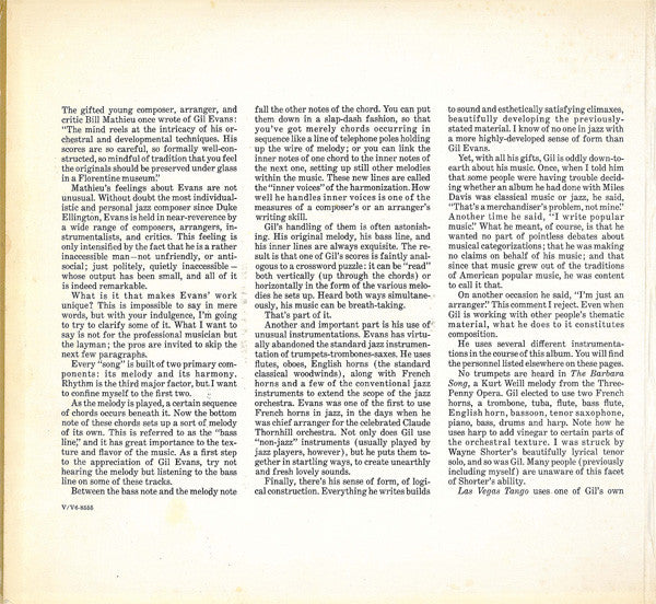 Gil Evans ~ The Individualism Of Gil Evans (Vinyl) - Djungel & Jazz