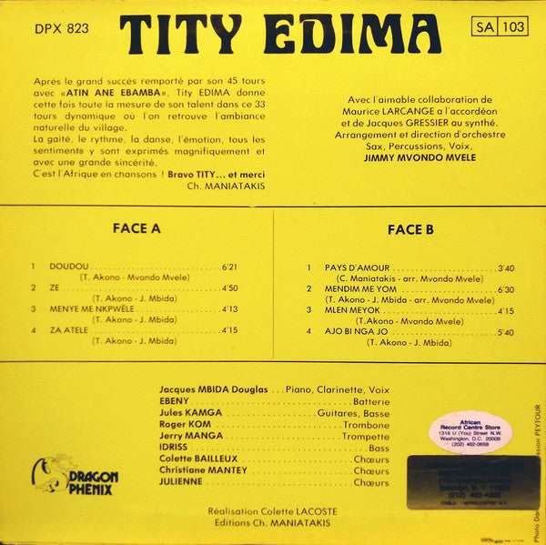 Tity Edima : Medim Me Yom (LP)