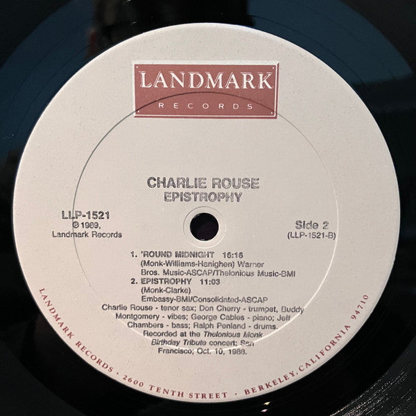 Charlie Rouse ~ Epistrophy - The Last Concert (Vinyl) - Djungel & Jazz