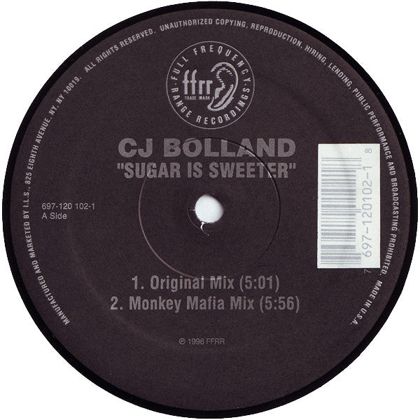 CJ Bolland ~ Sugar Is Sweeter (Vinyl) - Djungel & Jazz