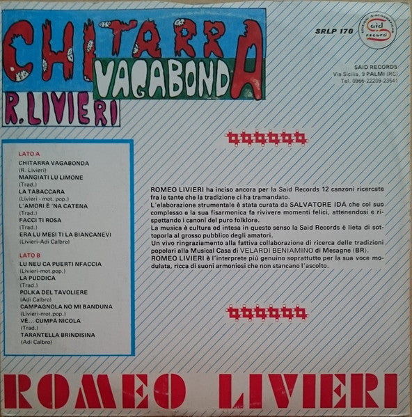 Romeo Livieri, Complesso Salvatore Idà ~ Chitarra Vagabonda (Vinyl) - Djungel & Jazz
