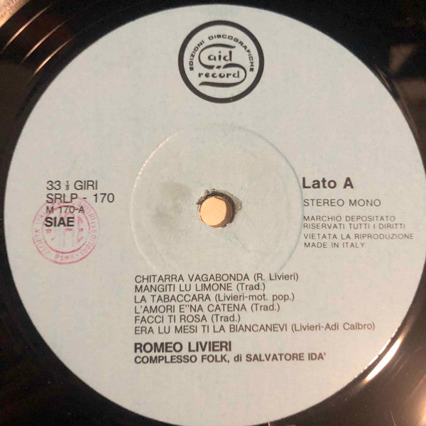 Romeo Livieri, Complesso Salvatore Idà ~ Chitarra Vagabonda (Vinyl) - Djungel & Jazz