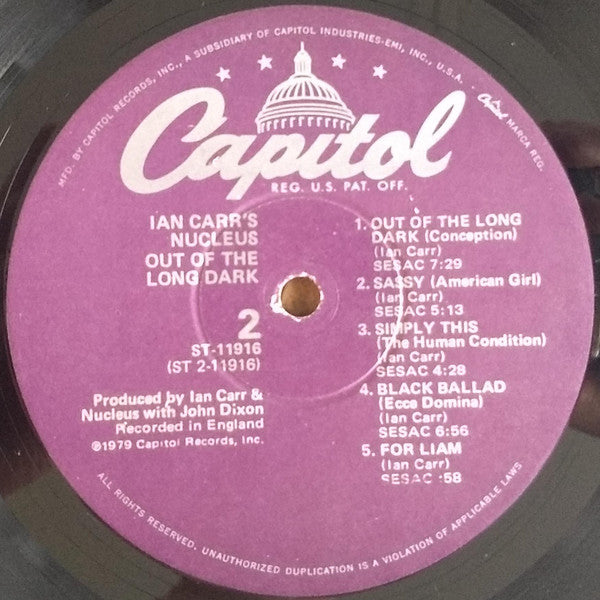 Ian Carr's Nucleus ~ Out Of The Long Dark (Vinyl) - Djungel & Jazz