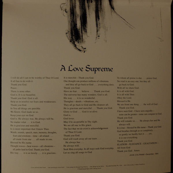John Coltrane ~ A Love Supreme (Vinyl) - Djungel & Jazz