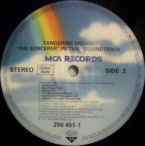 Tangerine Dream ~ Sorcerer (Vinyl) - Djungel & Jazz