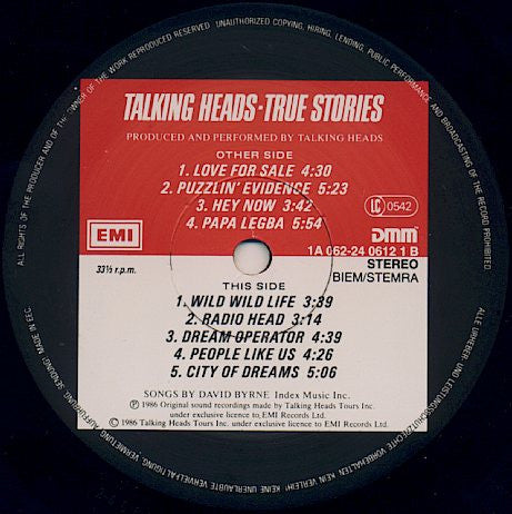 Talking Heads ~ True Stories (Vinyl) - Djungel & Jazz