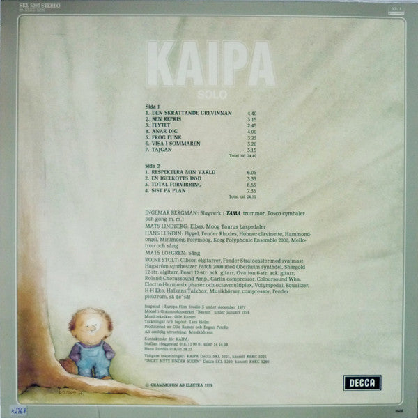 Kaipa ~ Solo (Vinyl) - Djungel & Jazz