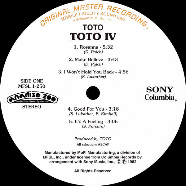 Toto ~ Toto IV (Vinyl) - Djungel & Jazz