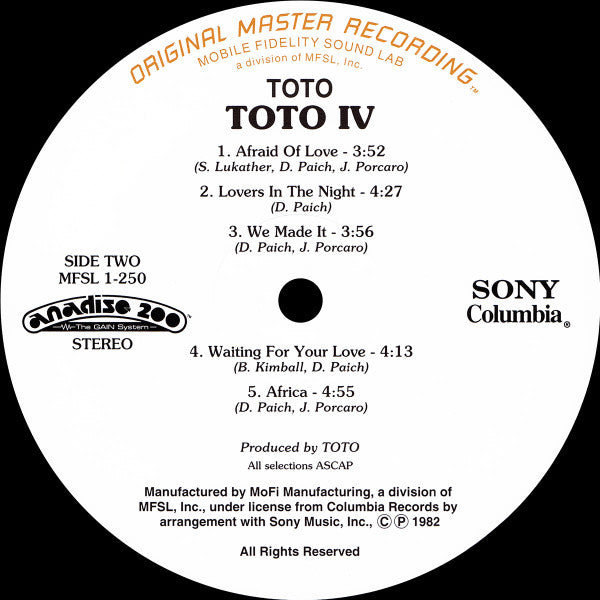 Toto ~ Toto IV (Vinyl) - Djungel & Jazz