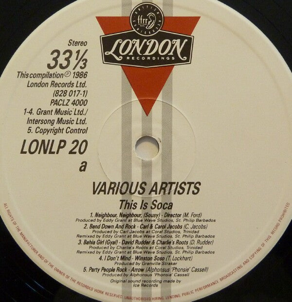 Various : This Is Soca 2 (LP, Comp)
