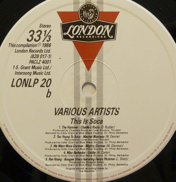 Various : This Is Soca 2 (LP, Comp)