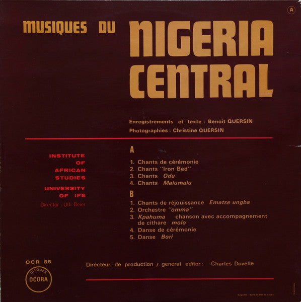 Various ~ Musiques Du Nigeria Central (Vinyl) - Djungel & Jazz
