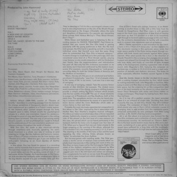 Don Ellis ~ Shock Treatment (Vinyl) - Djungel & Jazz