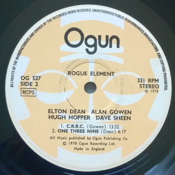 Hugh Hopper / Elton Dean / Alan Gowen / Dave Sheen ~ Rogue Element (Vinyl) - Djungel & Jazz