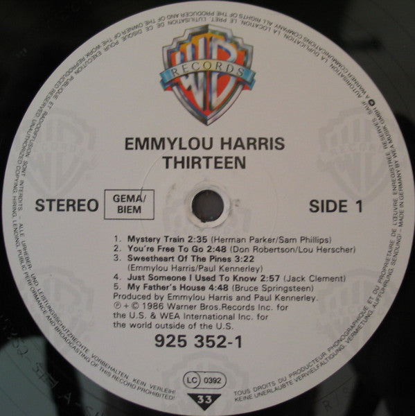 Emmylou Harris ~ Thirteen (Vinyl) - Djungel & Jazz